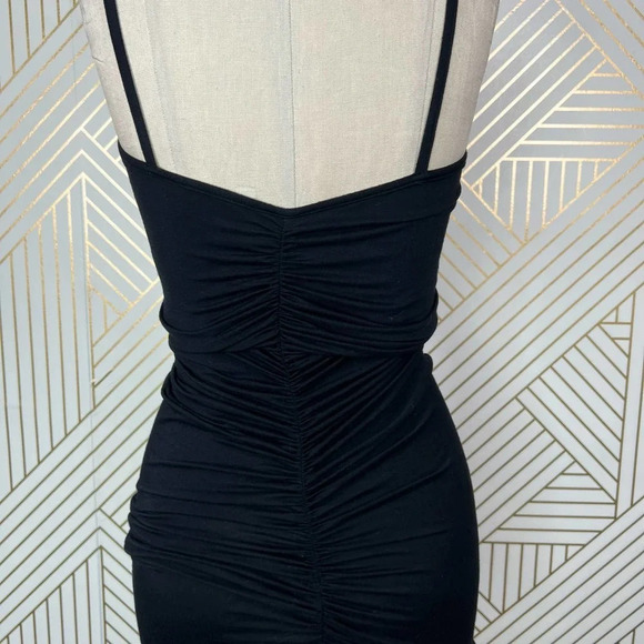 Rachel Pally Black‎ Ruched Shirred Bodycon Tank Dress Size Small - Picture 10 of 13
